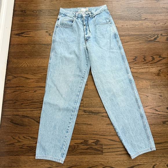 Vintage‎ Guess Jeans Green Triangle Logo Button Fly Style 10094 Size 32 -- 80's - Picture 2 of 6